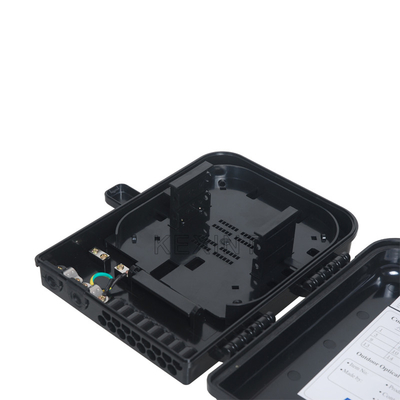 KEXINT FTTH Fibre Optique Boîte De Distribution Extérieure 16 Core PC ABS Noir