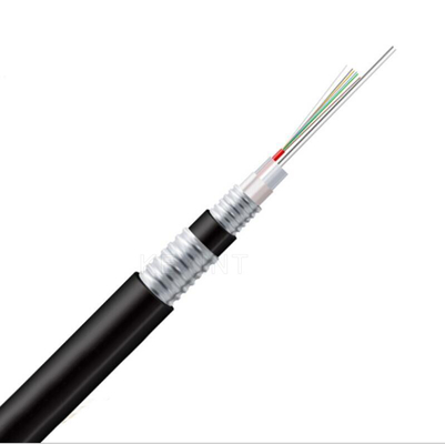 4-96 tube lâche échoué blindé noir extérieur optique du câble KEXINT GYTA de fibre de noyaux