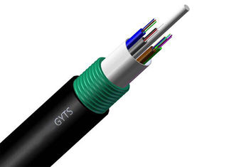 Câble blindé optique de la fibre 8,0 du conduit 7,0 pour l'usage extérieur G652D GYTS 24 48B1.3