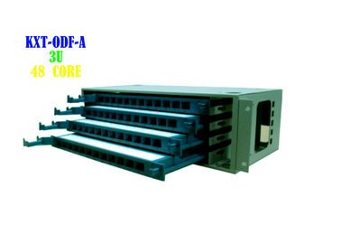 48 Cabinets gauches de tableau de connexion des fibres de support, noyau du panneau 3U 48 de fibre de Sc ODF
