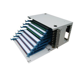 stockage suffisant optique gauche de pièce d'ordinateur de réseau du tableau de connexions de la fibre 5.5U 96 ODF