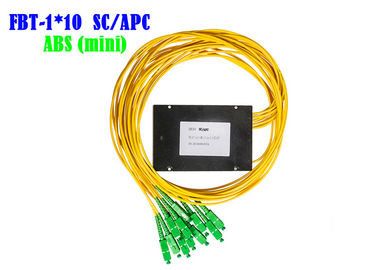 Diviseur optique SC/APC 1310 de WDM des télécom FBT 1×10 de télévision en circuit fermé 1550 ABS 1*10 du diviseur 50/50
