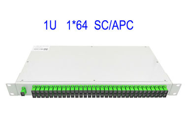 boîte optique du diviseur SC/APC de PLC de fibre de SM du × 64 du bâti de support 1U 1 19 pouces de blanc