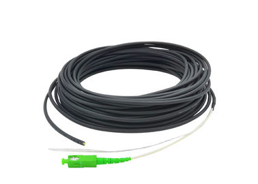 Corde de correction optique de 4,0 FTTH d'interface de fibre noire de câble avec 2,0 le connecteur SC/APC