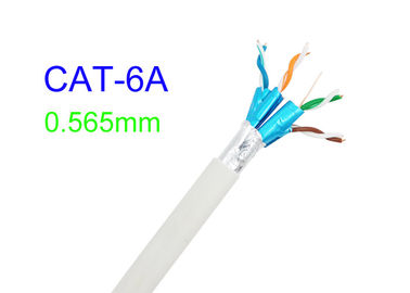Réseau à grande vitesse Cat7 blanc SFTP de ftp 23AWG de Lan Electric Copper Cable protégé par Cat6A