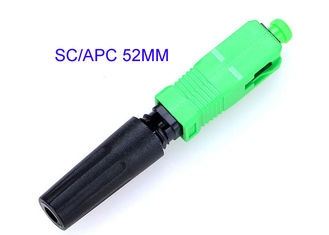 SC-APC rapides branchent les connecteurs optiques de fibre que la perte par insertion de 0.3dB a facilement installé 52MM
