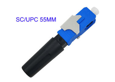 Type droit rapide optique rapide de la perte par insertion du connecteur 0.3dB de fibre de SC/UPC 50cm
