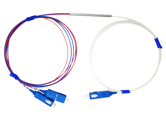 de la directivité 18dB de coupleur de fibre mini 0,9 SC/UPC connecteurs optique de WDM FBT 15/85 1×2