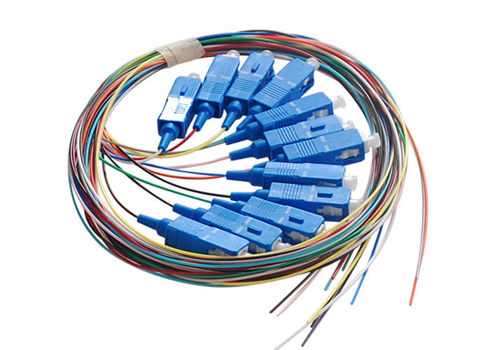 12 tresse optique de la corde de correction de fibre de couleurs G652D G657A1 G657A2 1m 1.5m