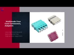 Excellent bleu optique de système de la communication FTTH du noyau LC de l'adaptateur 4 de fibre de représentation