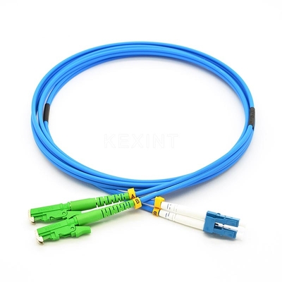SM recto optique blindé millimètre de duplex de câble de correction de fibre de FTTH E2000 APC-LC UPC