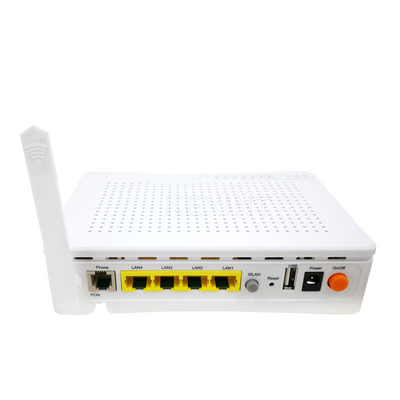 KEXINT Wifi 4GE 2POTS GEPON ONU Routeur Blanc Anglais Logiciel Réseau 1 SC UPC PON Port