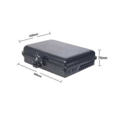 KEXINT FTTH Fibre Optique Boîte De Distribution Extérieure 16 Core PC ABS Noir