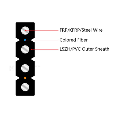 Câble de dérivation optique à fibre optique KEXINT FTTH Câble papillon parallèle symétrique GJSPXH