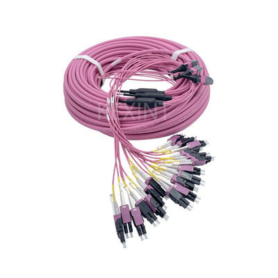 KEXINT FTTH MPO LC Uniboot OM4 fibre optique corde de brassage catégorie B 3*12 36 noyaux multimode
