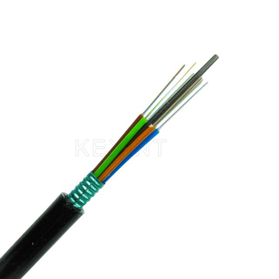 Extérieur échoué blindé de fibre optique du SM G.652D de noyaux du câble 2-144 de KEXINT FTTH GYTA53