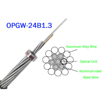 Chaîne 60 du câble optique 24B1.3 de fibre d'OPGW ADSS 130 fils en métal de télécommunication de puissance