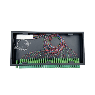 1U 19 connecteur optique de Sc RPA du diviseur 1x64 de PLC de fibre de bâti de support de pouce