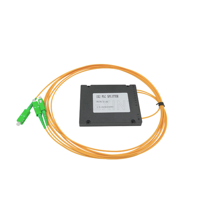 Utilisation optique de type d'ABS de diviseur de PLC de fibre du Sc APC 3,0 millimètres 1x2 pour la boîte de distribution de 2 noyaux