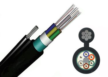 Soutien blindé optique extérieur 8.0*1.0mm noirs d'individu de fil d'acier de câble de fibre de GYTC8A