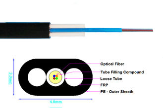 Foudre plate de tube de baisse de FRP Mini Fiber Optic Armoured Cable se protéger PAS lâchement