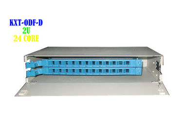 24 connexions de branche gauches active d'arrêt de câble de tableau de connexion des fibres de LC