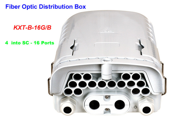 16 ~ 96 boîtes de distribution optiques de fibre des noyaux FTTH 4 dans le montage mural des ports SC 16 supportant le poteau