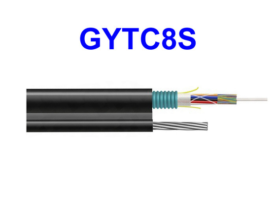 Les télécom autosuffisantes blindées optiques extérieures de fil d'acier de câble de fibre de GYTC8S ont consacré au-dessus