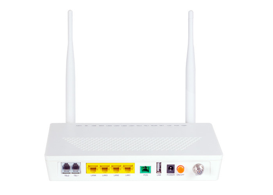 Pile IPv4 et IPv6 de soutien du gigabit GEPON ONU 1 USB 4GE 2POTS WIFI CATV de l'Ethernet 4 double