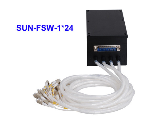 WDM mécanique optique 1x16 1x32 OM4 du commutateur FSW 1x24 de fibre de la perte 30dB de retour