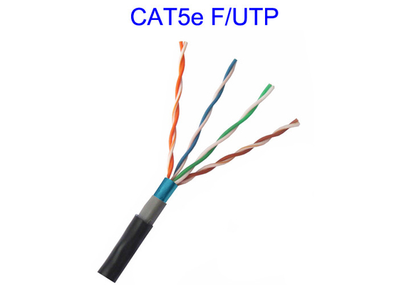 Gaine extérieure à deux couches Cat5e F/UTP Cuivre Lan Cable Conductor 24 AWG Pass Fluke 100m Test Mouse Proof
