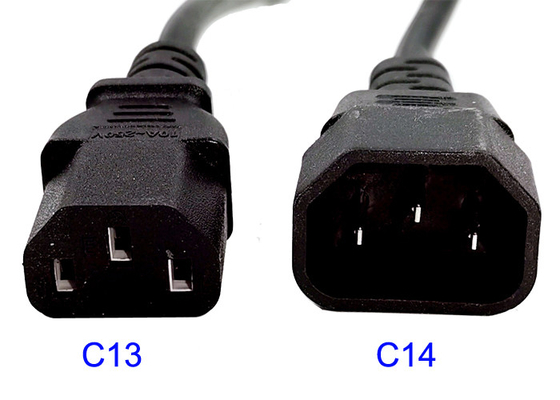 Le secteur de C13 C14 cordon le cuivre Lan Cable 1.5m la PDU IEC320 de 18AWG que noire C19 C20 a certifié