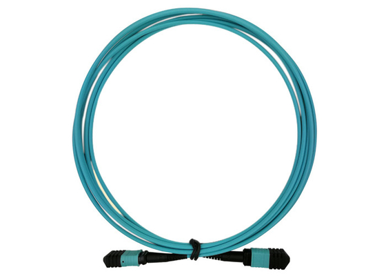 Couleur bleue de correction de fibre d'OM3 12 MTP MPO de l'eau optique de la corde 40G 3M LSZH SENKO