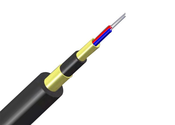 De la fibre 2core mini ADSS fil blindé optique extérieur d'Aramid de cable électrique du câble G657A2