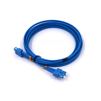 Double corde optique de fibre du SM 1-50M FTTH de SC/UPC G657A1 9/125