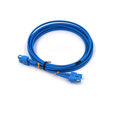 Double corde optique de fibre du SM 1-50M FTTH de SC/UPC G657A1 9/125