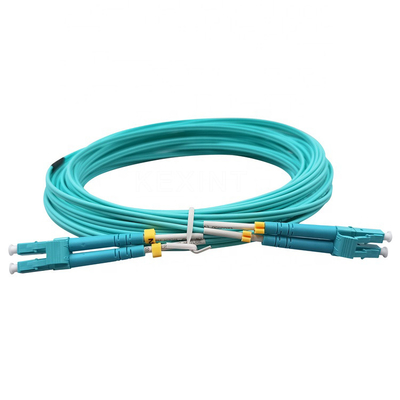 Câble optique FTTH de correction de fibre d'OM3 LC UPC LSZH à plusieurs modes de fonctionnement