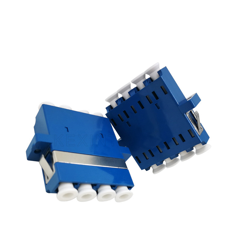 Excellent bleu optique de système de la communication FTTH du noyau LC de l'adaptateur 4 de fibre de représentation